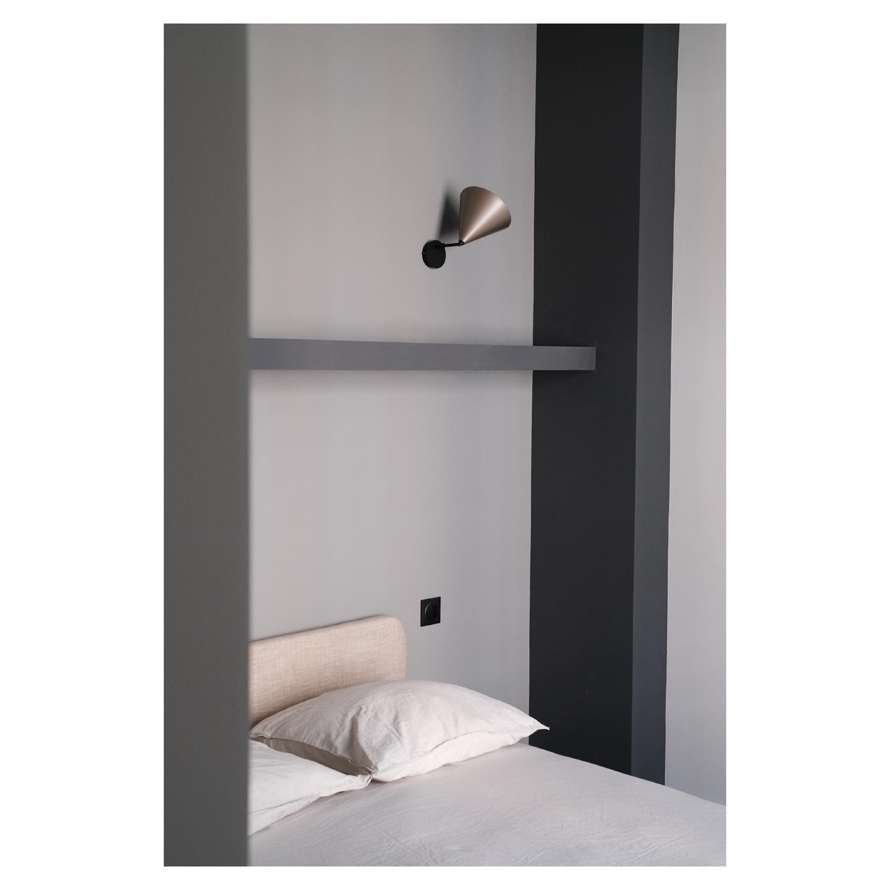 Chambre épurée aux teintes douces, projet Pont Juvénal à Montpellier